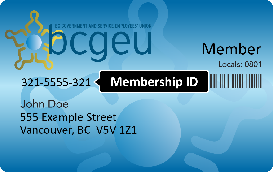 Image of old BCGEU member card